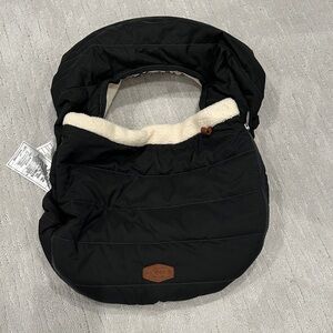 Black Quilted car seat baby cover warm